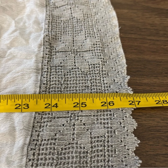 💕 papa Sleeveless White and Gray Lace Top M - Picture 9 of 9